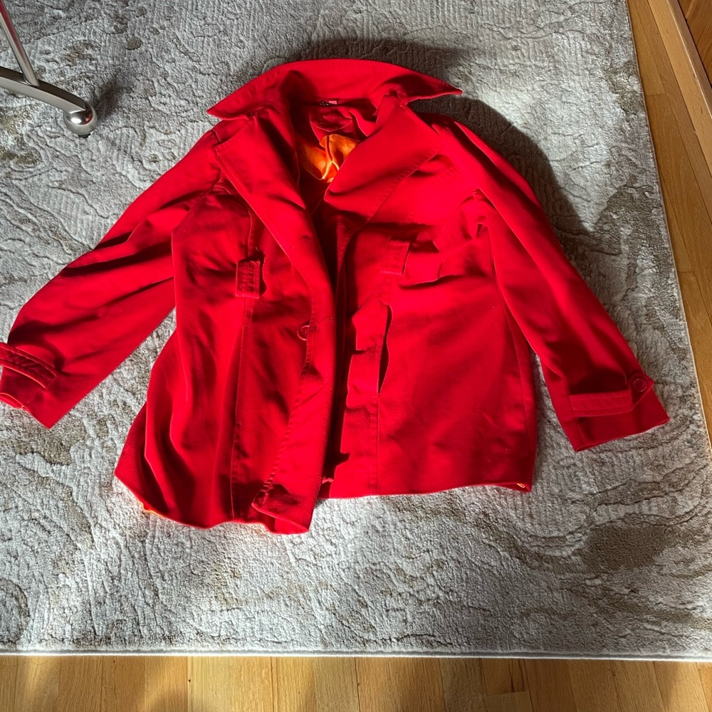 Red trench coat size 3x